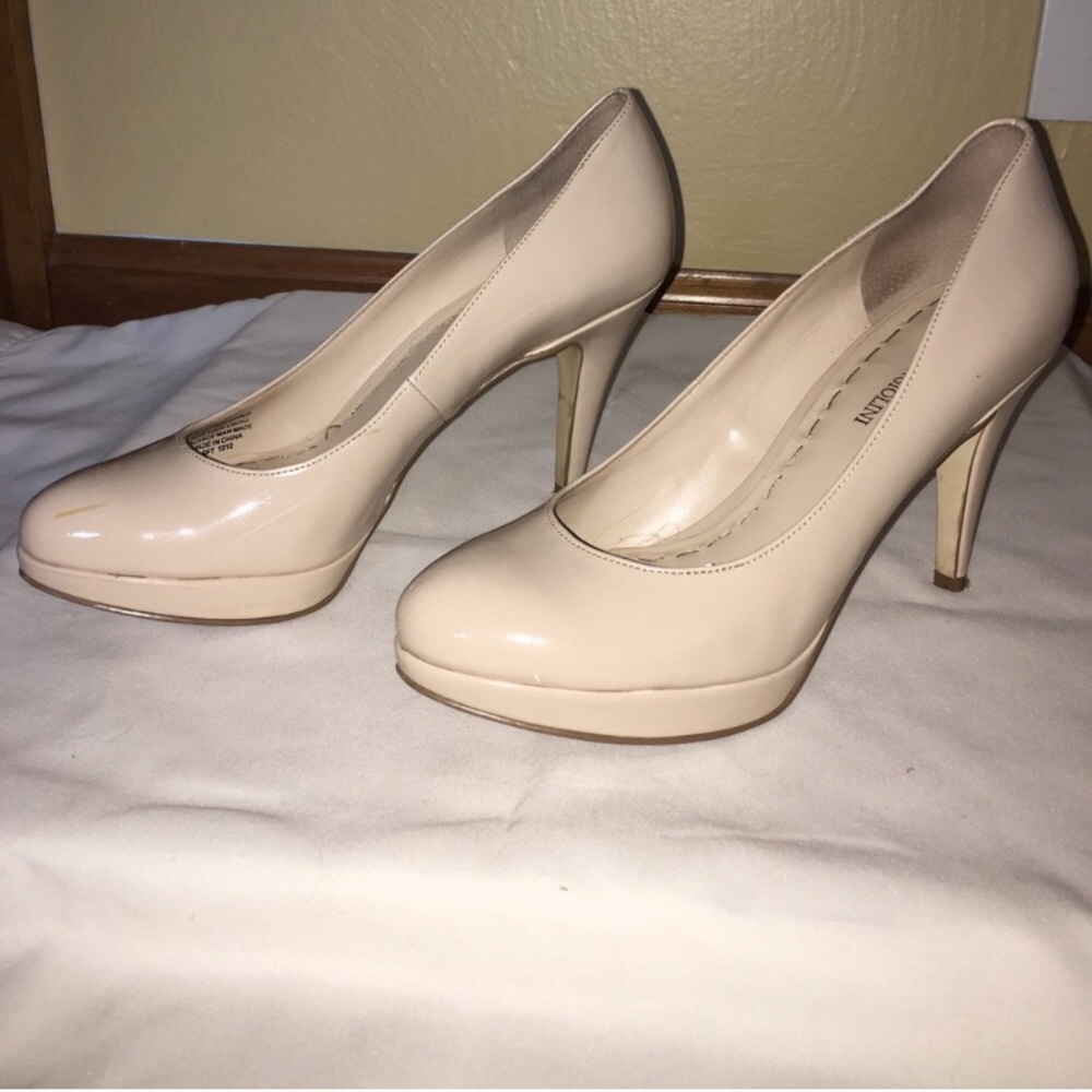 Enzo Angiolini Nude Platform Pumps